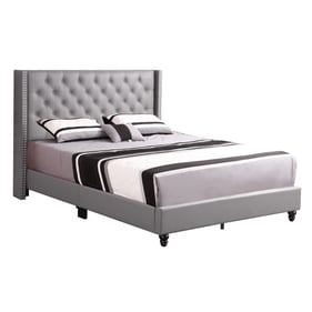 Glory Furniture Julie Light Grey Fabric Full Upholstered Bed