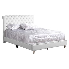 Glory Furniture Maxx White Queen Upholstered Bed