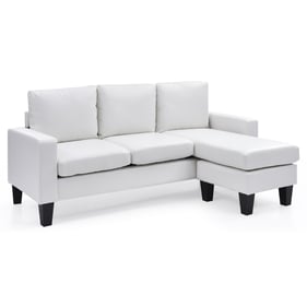 Glory Furniture Jenna White Sofa Chaise