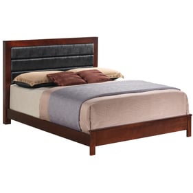 Glory Furniture Burlington Cherry Faux Leather Full Bed