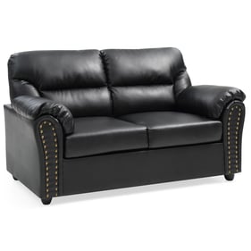 Glory Furniture Olney Black Faux Leather Love Seat