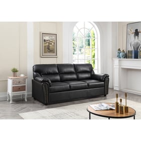 Glory Furniture Olney Black Faux Leather Sofa