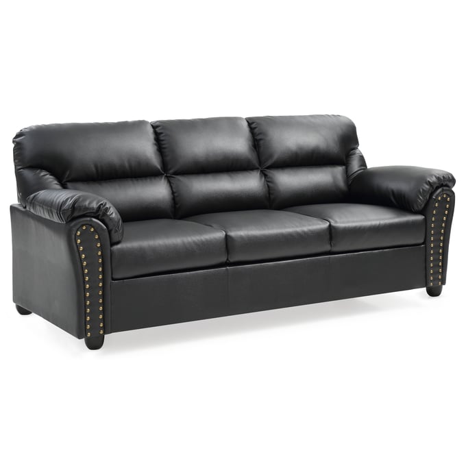 Glory Furniture Olney Black Faux Leather Sofa GLRY-G263-S