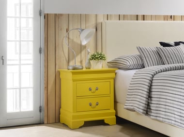 Glory Furniture Louis Phillipe Yellow Nightstand