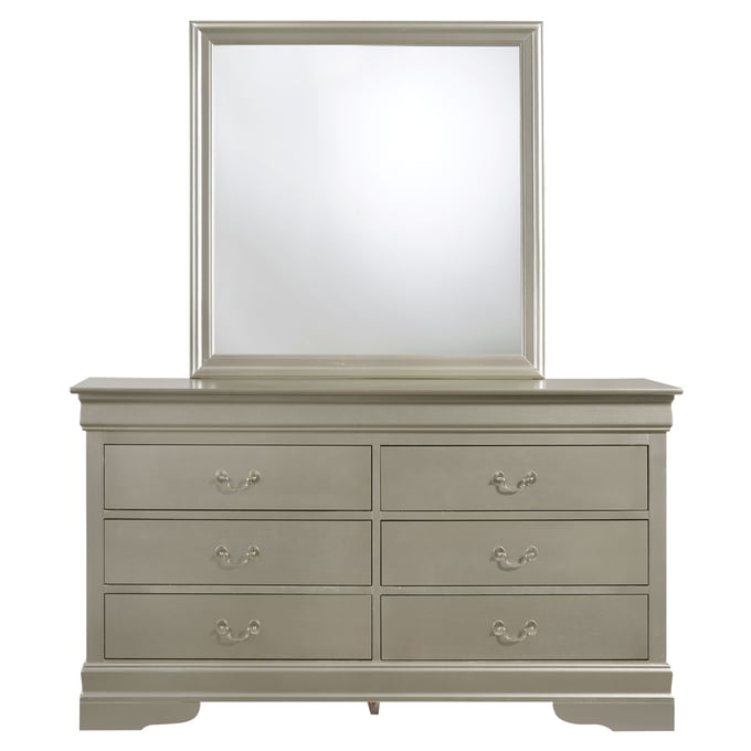 Glory Furniture Louis Phillipe G3103-D Dresser , Silver Champagne