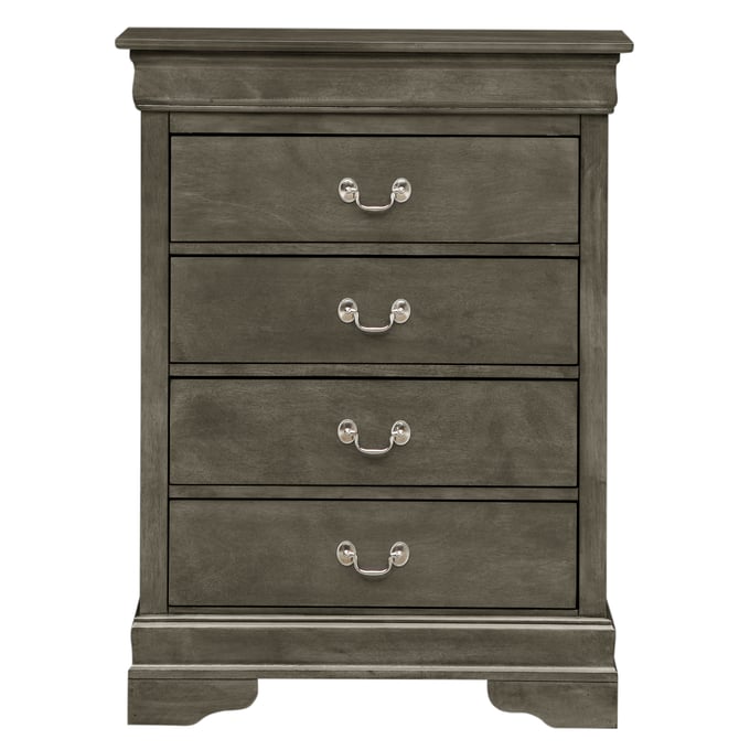 Louis Phillipe 4 Drawer Chest (White) by Glory Furniture