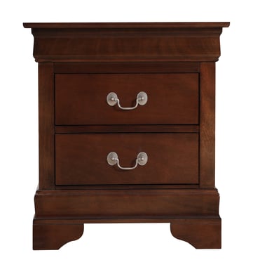  Glory Furniture Louis Phillipe 2 Drawer Nightstand in Oak :  Home & Kitchen