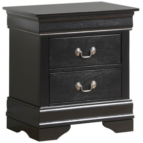 Glory Furniture Louis Phillipe Black Nightstand