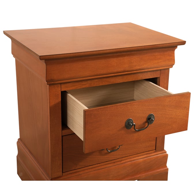 glory furniture louis philippe 3 drawer nightstand