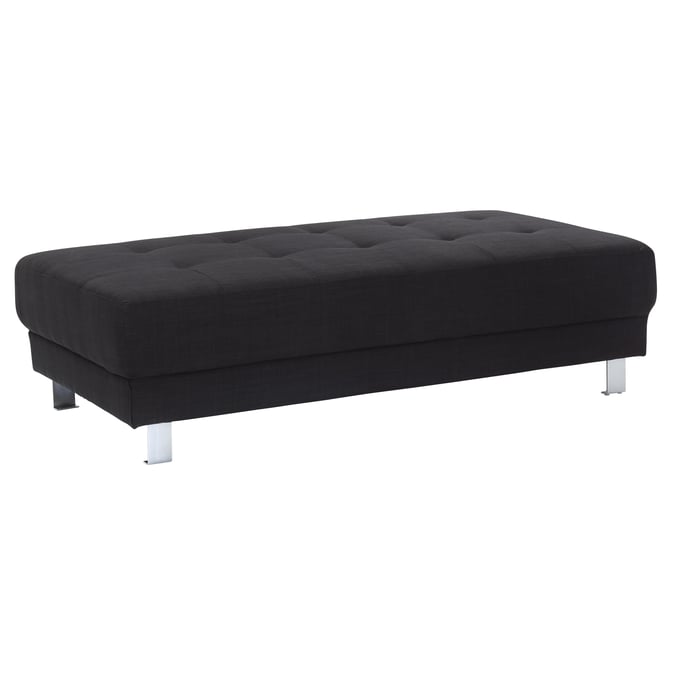 Glory Furniture Riveredge Black Fabric Milan Ottoman GLRY-G441-O