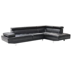 Glory Furniture Riveredge Black Faux Leather Sectional