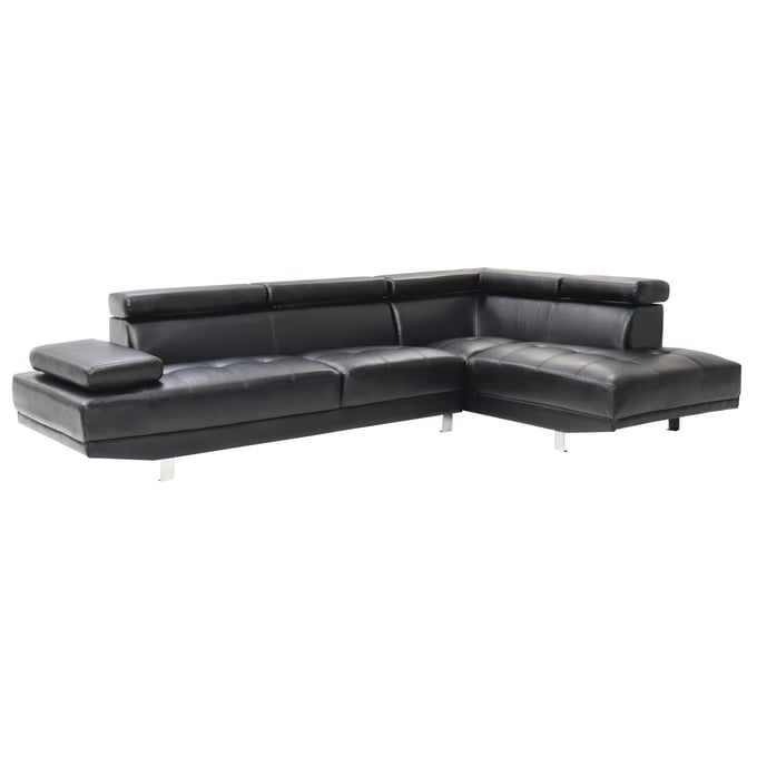 Glory Furniture Riveredge Black Faux Leather Sectional GLRY-G448-SC