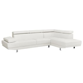 Glory Furniture Riveredge White Faux Leather Sectional