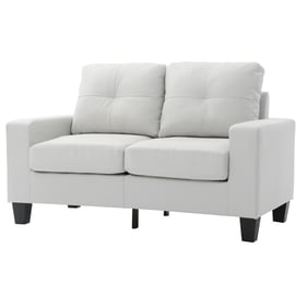 Glory Furniture Newbury White Faux Leather Modular Loveseat