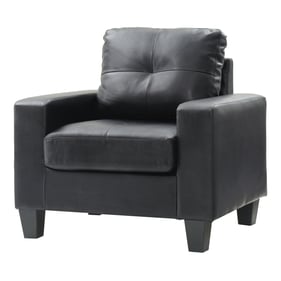 Glory Furniture Newbury Black Faux Leather Club Chair