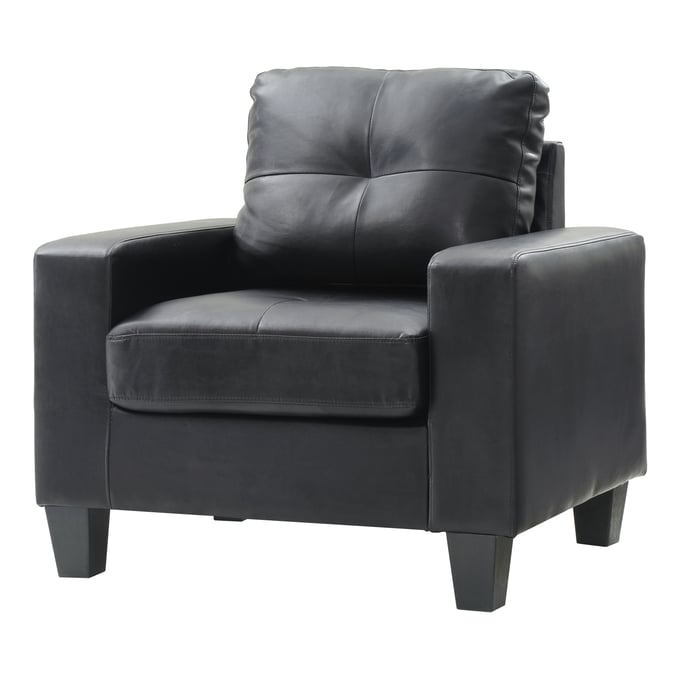 Glory Furniture Newbury Black Faux Leather Club Chair GLRY-G463A-C