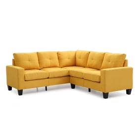 Glory Furniture Newbury Yellow Fabric Sectional