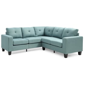 Glory Furniture Newbury Teal Fabric Sectional