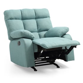 Glory Furniture Cindy Teal Fabric Rocker Recliner