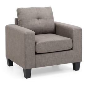 Glory Furniture Newbury Gray Fabric Club Chair