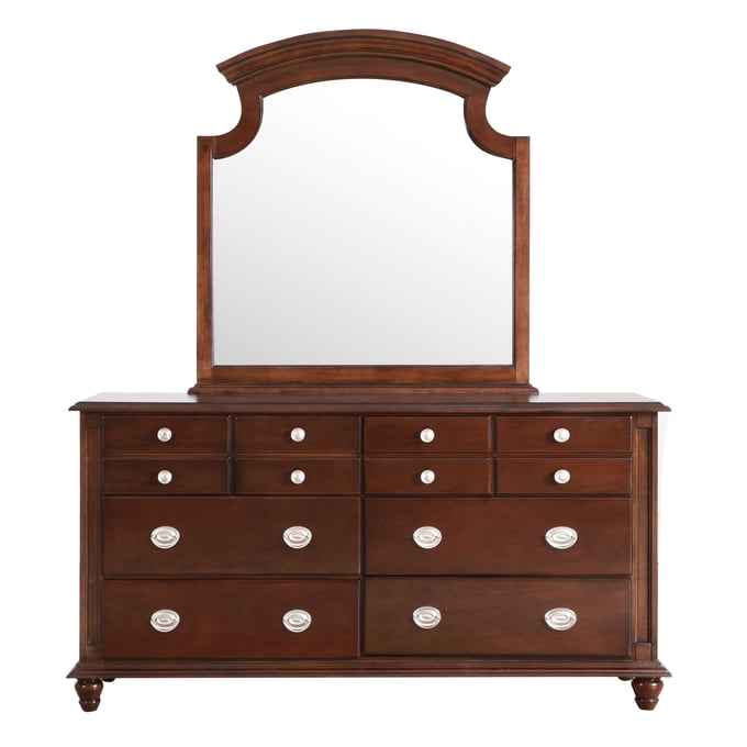 Glory Furniture Summit Traditional Cappuccino Dresser And Mirror GLRY-G5950-DRMR