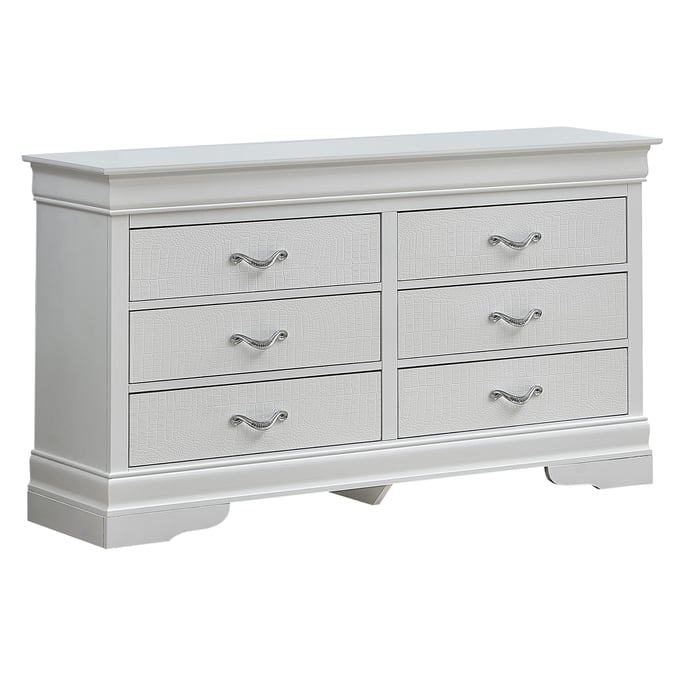 Glory Furniture Lorana White Pearl Dresser GLRY-G6590-D