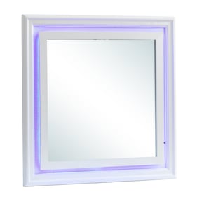 Glory Furniture Lorana White Pearl LED Mirror