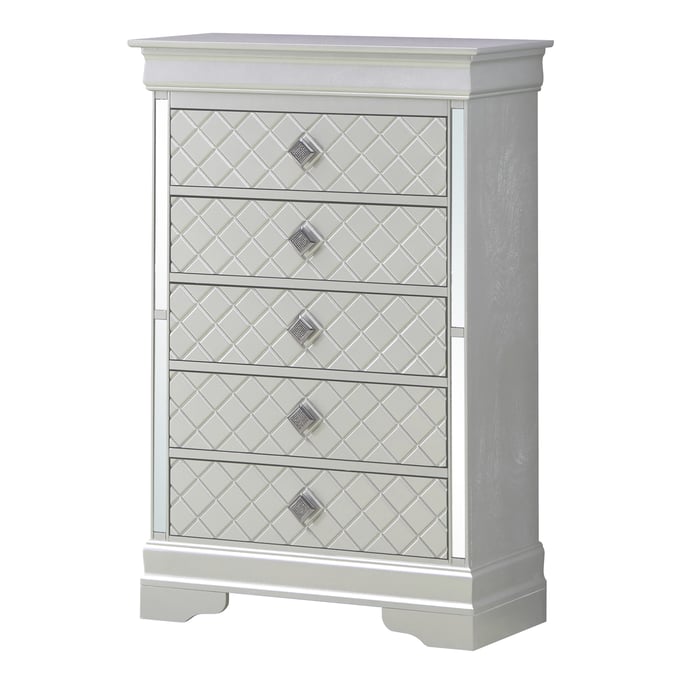 Glory Furniture Verona Silver Champagne 5 Drawers Chest GLRY-G6700-CH