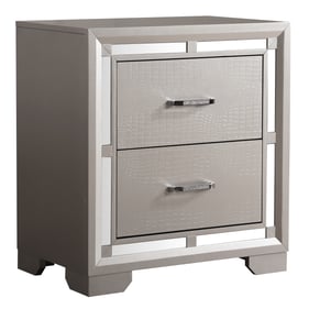 Glory Furniture Alana Silver Champagne Nightstand