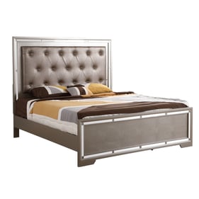 Glory Furniture Alana Silver Champagne Queen Bed