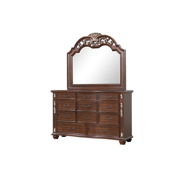 Glory Furniture Lyon Cherry Dresser And Mirror GLRY-G07100-DRMR