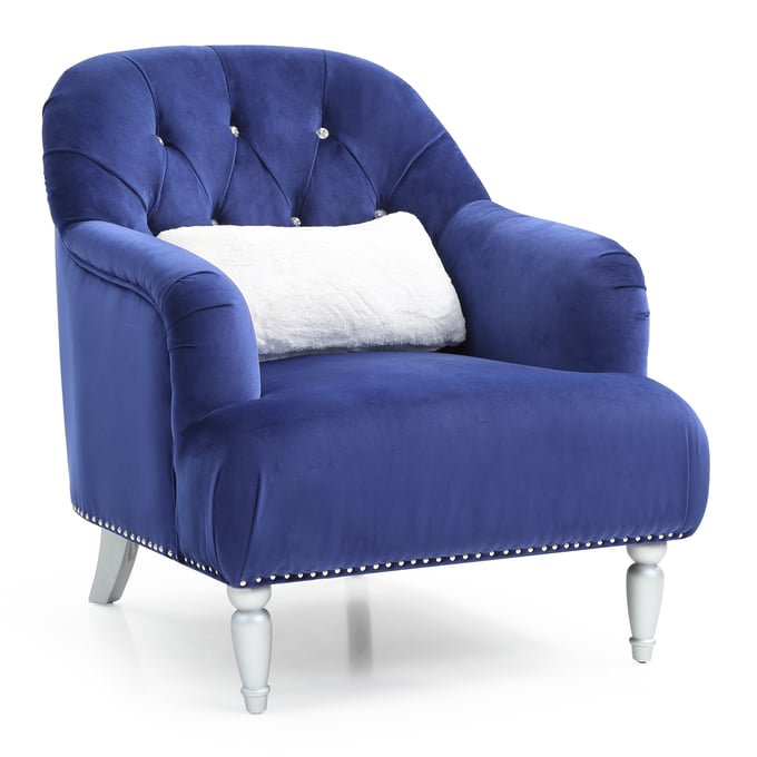 Glory Furniture Jewel Blue Velvet Chair GLRY-G750-C