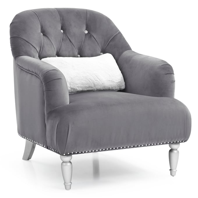 Glory Furniture Jewel Gray Velvet Chair GLRY-G755-C