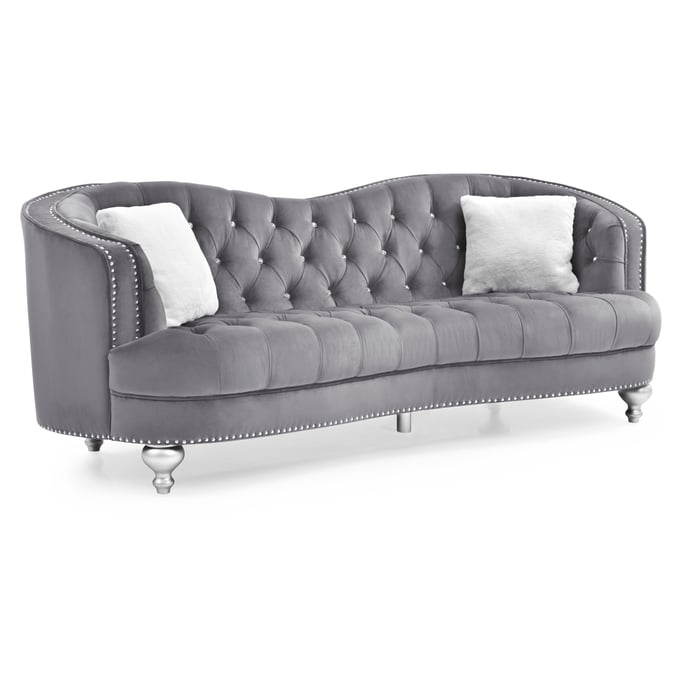 Glory Furniture Jewel Gray Velvet Sofa GLRY-G755-S