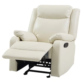 Glory Furniture Ward Pearl Faux Leather Rocker Recliner