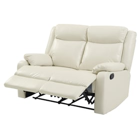 Glory Furniture Ward Pearl Faux Leather Double Reclining Love Seat