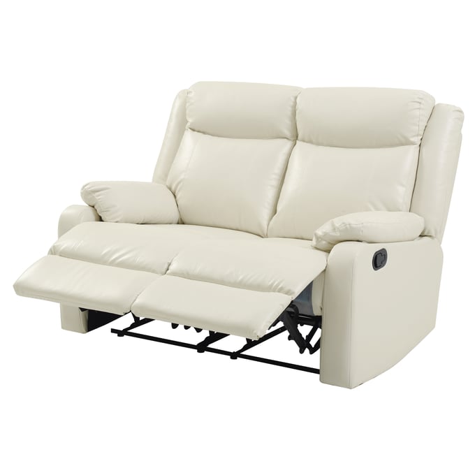 Glory Furniture Ward Pearl Faux Leather Double Reclining Love Seat GLRY-G762A-RL