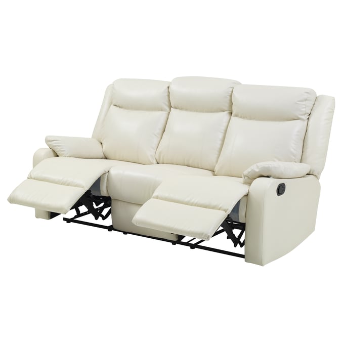 Glory Furniture Ward Pearl Faux Leather Double Reclining Sofa GLRY-G762A-RS