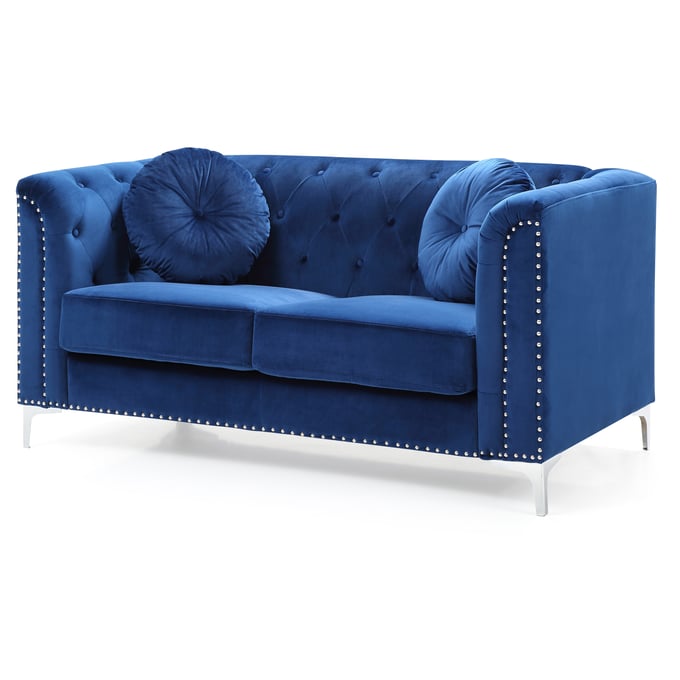 Glory Furniture Pompano Navy Blue Velvet Loveseat GLRY-G781A-L