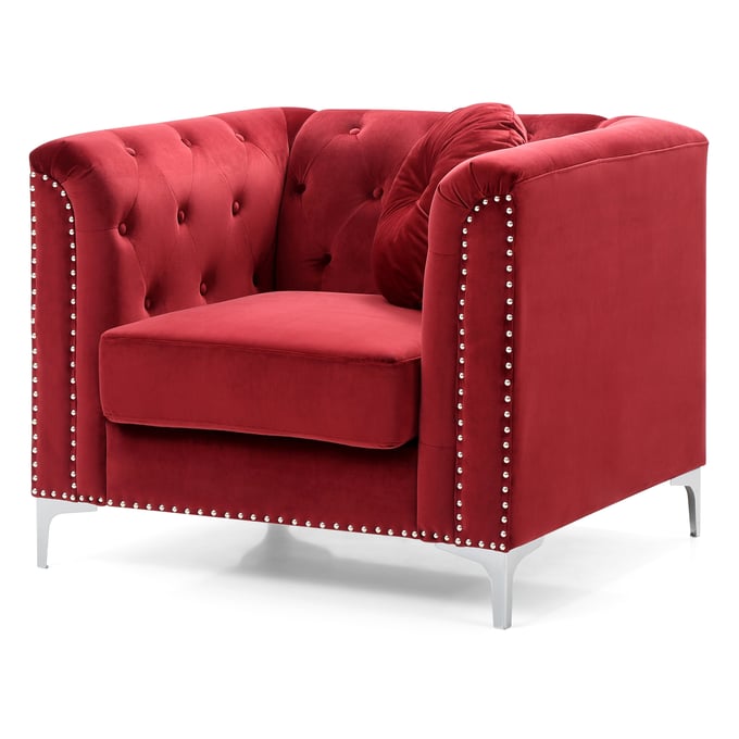 Glory Furniture Pompano Burgundy Velvet Chair GLRY-G789A-C