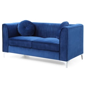 Glory Furniture Delray Navy Blue Velvet Microsuede Loveseat