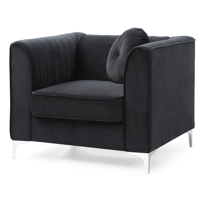 Glory Furniture Delray Black Velvet Microsuede Chair GLRY-G793A-C