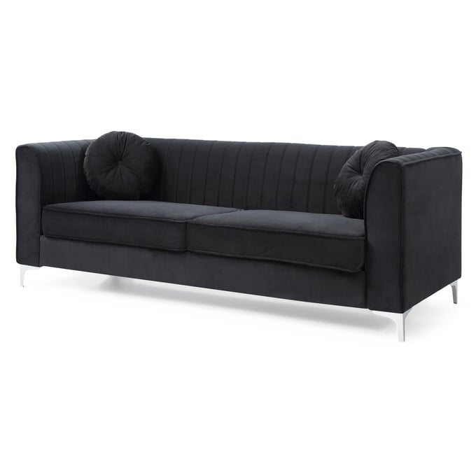 Glory Furniture Delray Black Velvet Microsuede Sofa GLRY-G793A-S