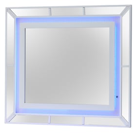 Glory Furniture Hollywood Hills White LED Mirror