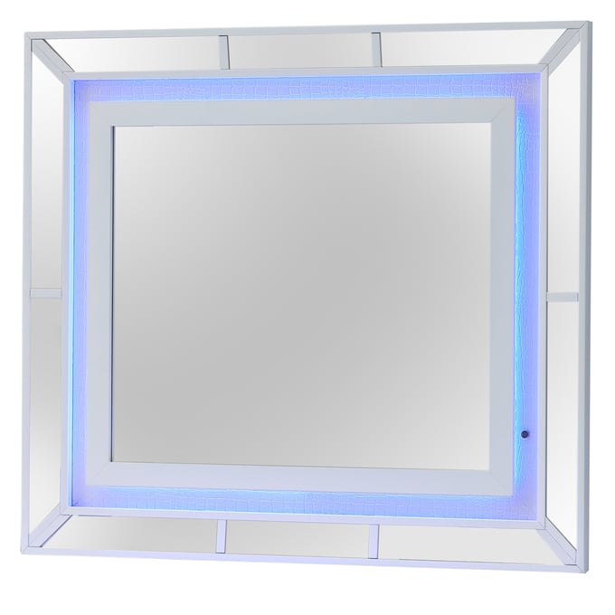 Glory Furniture Hollywood Hills White LED Mirror GLRY-G8180-M