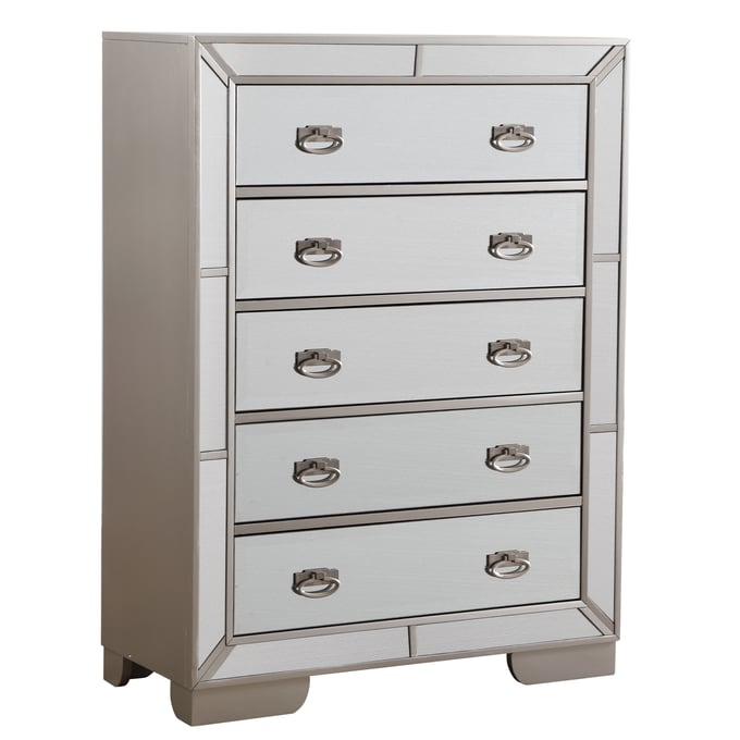 Glory Furniture Hollywood Hills Silver Champagne 5 Drawers Chest GLRY-G8190-CH