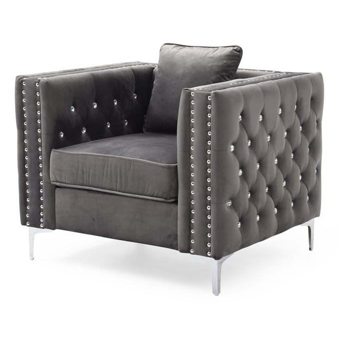 Glory Furniture Paige Gray Velvet Chair GLRY-G822A-C