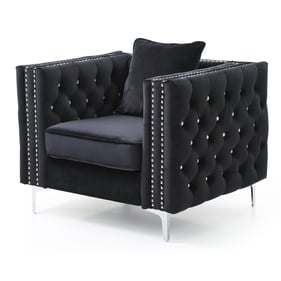 Glory Furniture Paige Black Velvet Chair