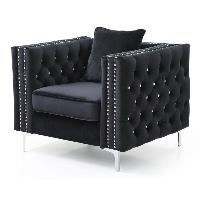 Glory Furniture Paige Black Velvet Chair GLRY-G828A-C