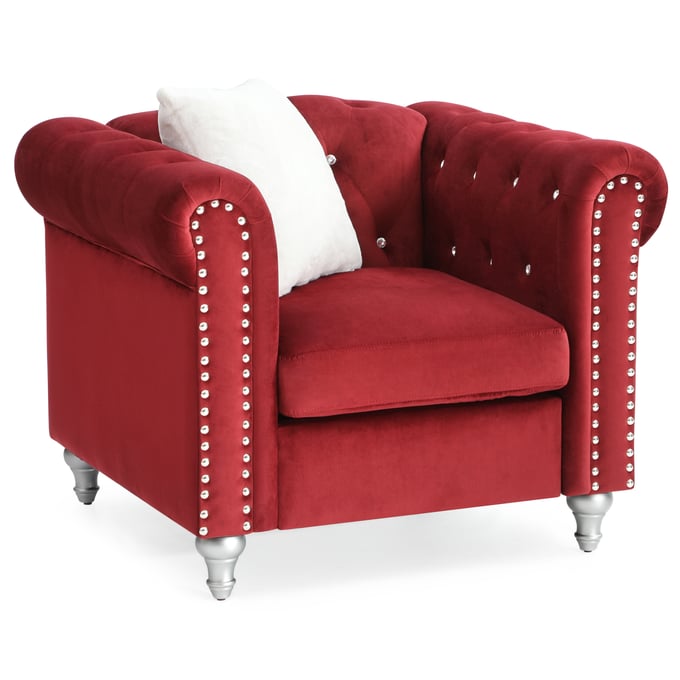 Glory Furniture Raisa Burgundy Velvet Chair GLRY-G869A-C